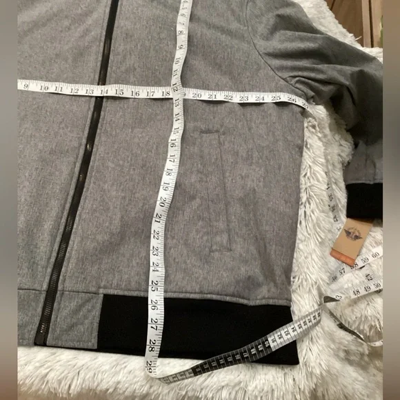 Dockers gray soft shell performance hooded full zip Jacket Men's XXL